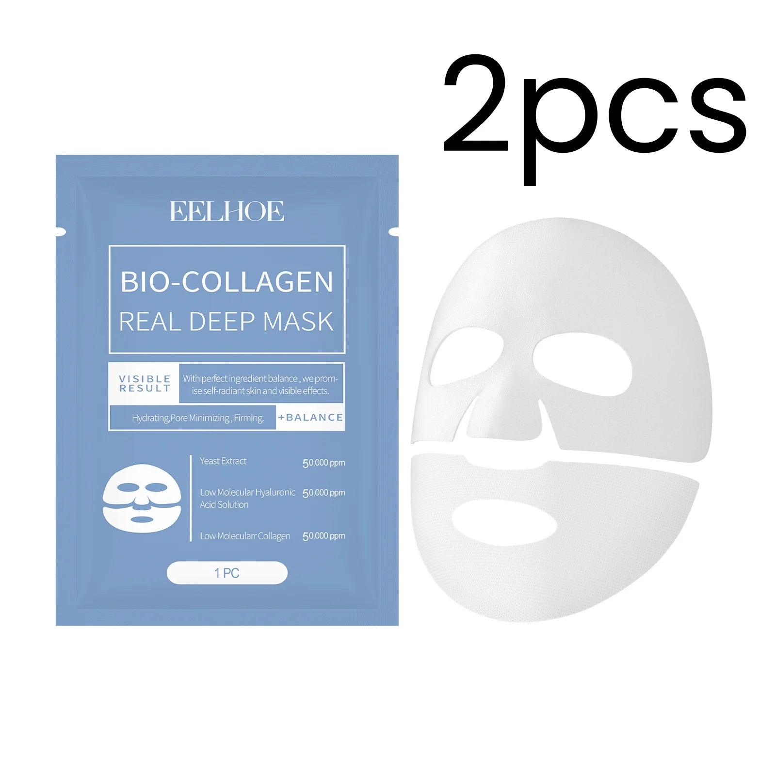 EELHOE Bio Collagen Face Mask – Firming, Hydrating & Brightening Collagen Face Mask Oasis Select 2pcs