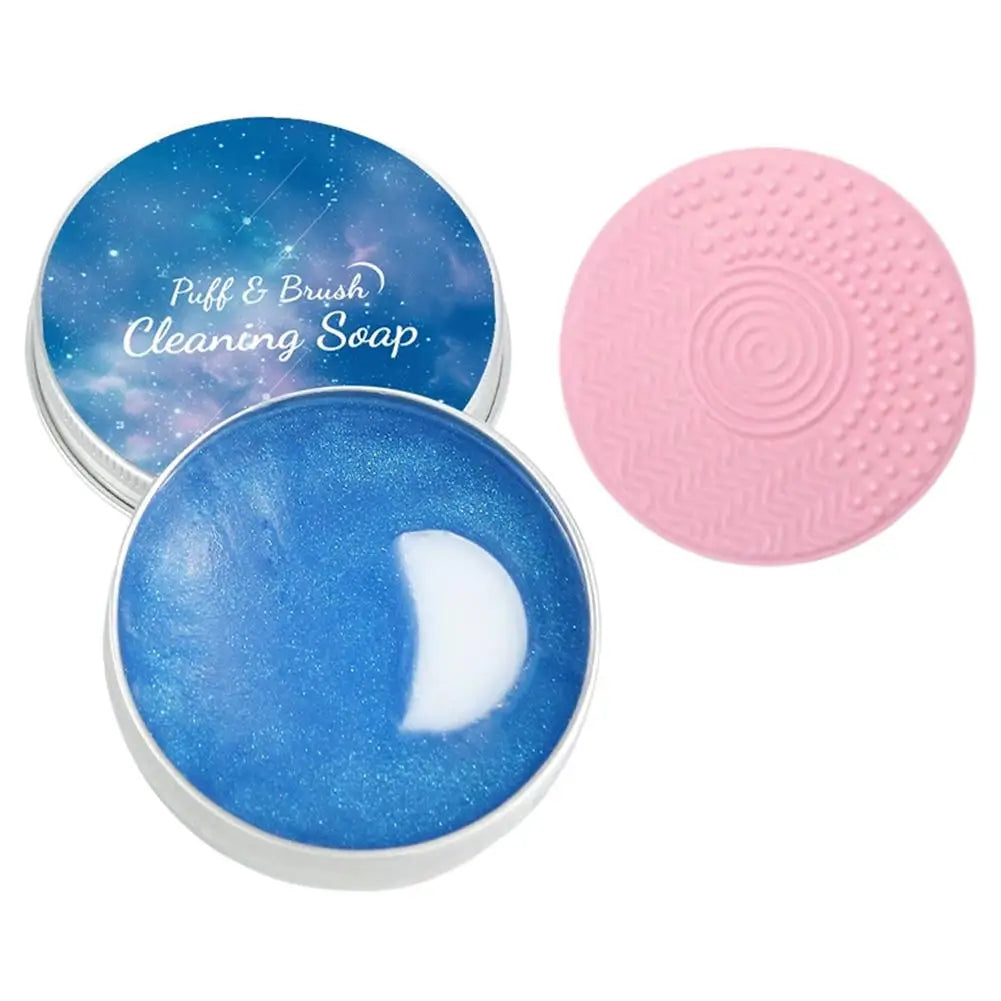 Makeup Brush Cleaner Soap with Silicone Mat, Deeply Cleans Waterproof Makeup for Synthetic & Natural Makeup Brushes & Sponges Oasis Select A-60g