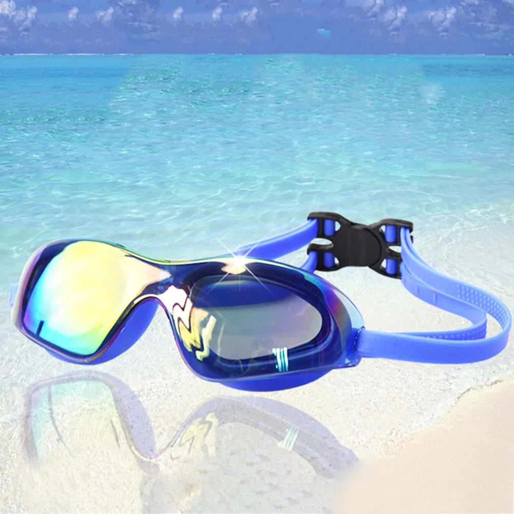 Swimming Goggles Anti-Fog Professional Swim Glasses Adjustable Electroplate Diving Glasses for Women Men Youth Kids Oasis Select