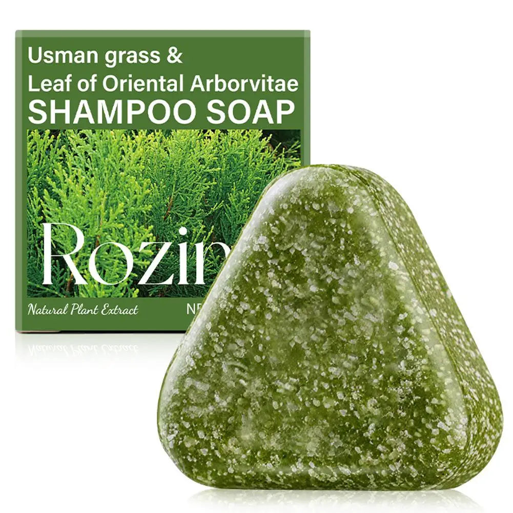 Thuja Leaf & Usman Grass Shampoo Bar Handmade Solid Soap Hair Nourishing Hair Oil Control Refreshing Fluffy Soothing Hair Care Oasis Select A CN