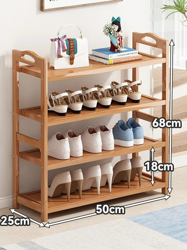 Simple household floor standing shoe rack, multi-layer space saving dormitory storage, economical small shoe cabinet Oasis Select four layers 50cm