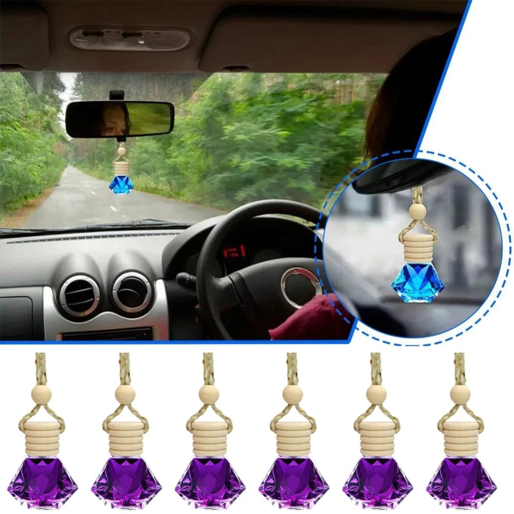 7ml Car Hanging Bottles Perfume Aromatherapy Refillable Air Freshener Diffuser Oil Fragrance Bottle Vehicle Auto Sapper Pendant Oasis Select Default Title