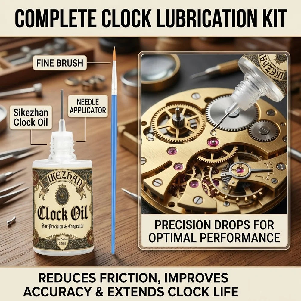 25ml Premium Mechanical Watch Clock Lubricant Oil With Brush Precision Gear Movement Maintenance Anti Rust Noise Reduction Tools Oasis Select