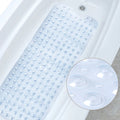 100*40cm Large Size Anti-skid Bath Mats Rectangle Soft Shower Bathroom Massage Mat Suction Cup Non-slip Bathtub Carpet Oasis Select Transparent