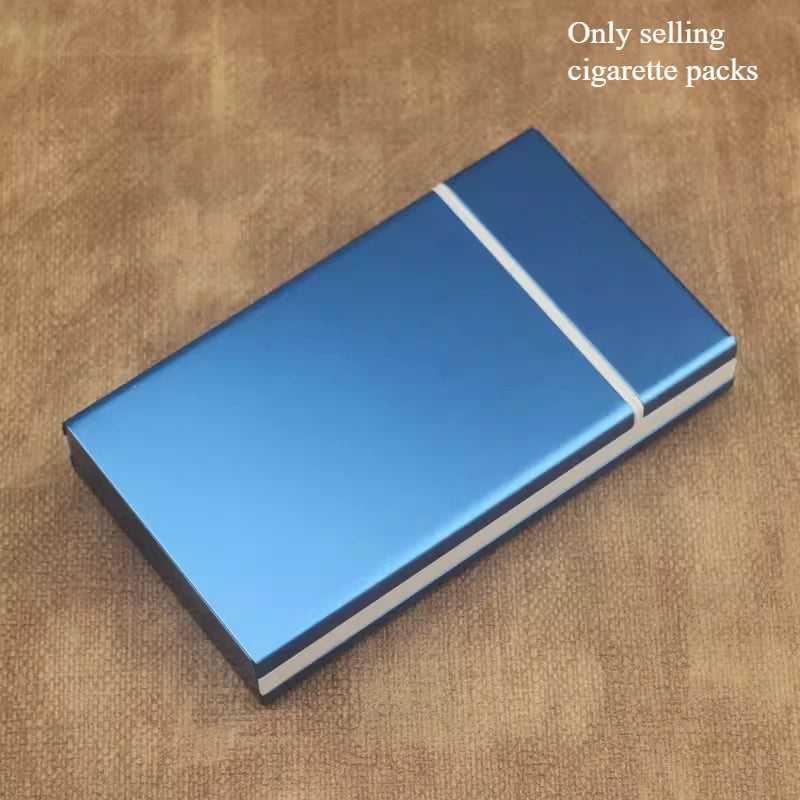 Automatic Pop-up Cigarette Box Soft Pack Protective Shell Thick Cigarette for Men and Women Extended Thin Cigarette Clip Oasis Select blue- thin cigarette