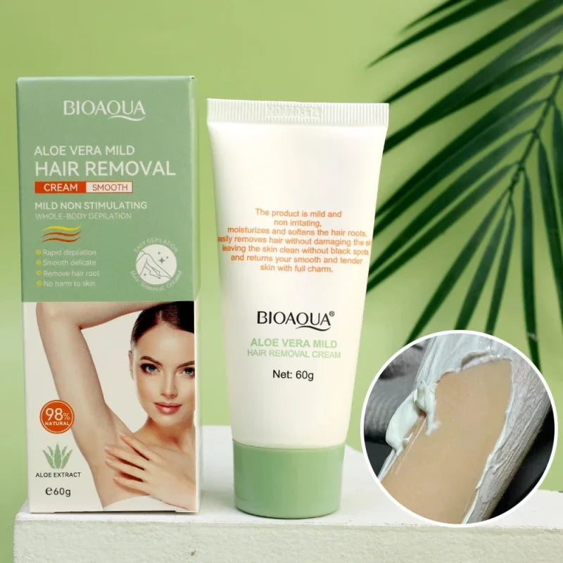 Aloe Vera Hair Removal Cream Gentle Painless Depilation For Armpit Leg Arms Body Mild Non Irritating Hair Remover Men Women 60g Oasis Select