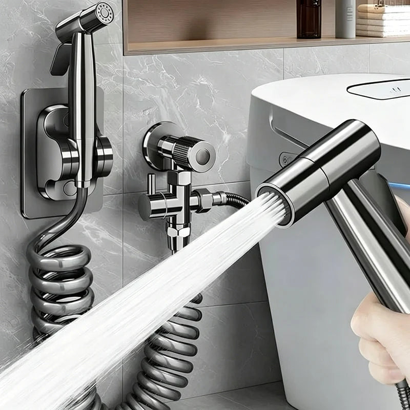 High Pressure Toilet Sprayer Gun – 1 In 2 Out Corner Valve