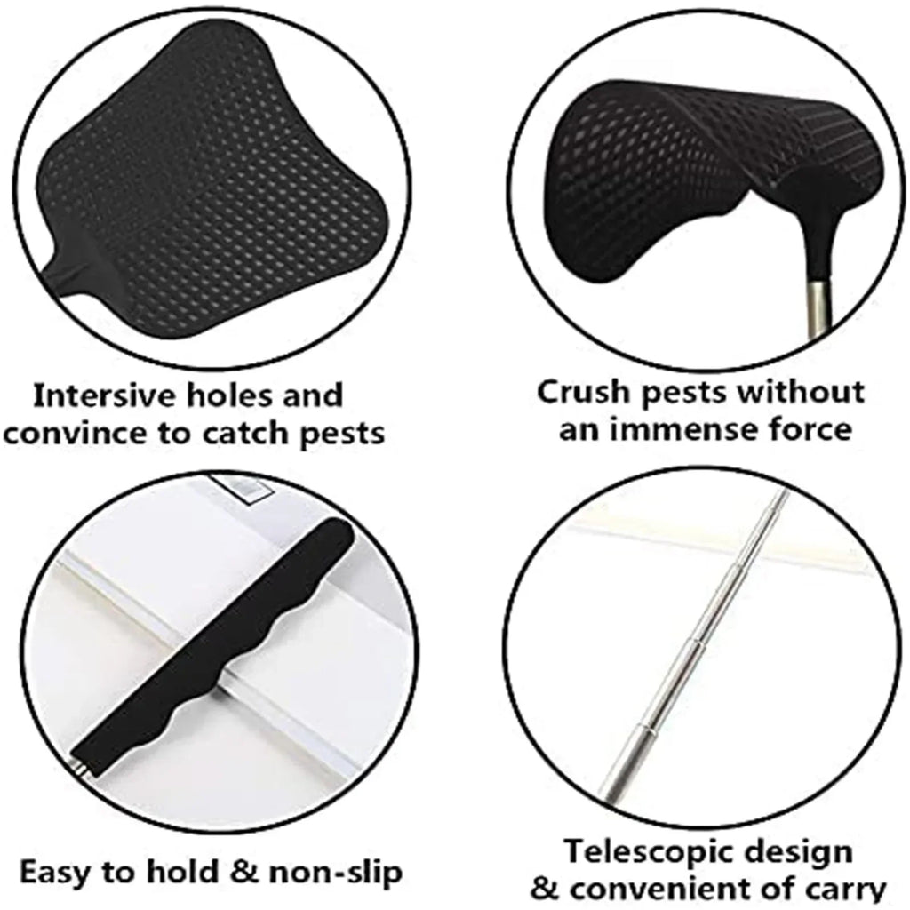 Telescopic Fly Swatters Durable Plastic Heavy Duty Flyswatter With Stainless Mosquito Repellent Tool Home Accessories Tools Oasis Select