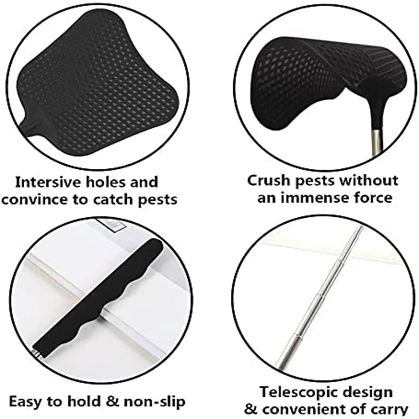 Telescopic Fly Swatters Durable Plastic Heavy Duty Flyswatter With Stainless Mosquito Repellent Tool Home Accessories Tools Oasis Select