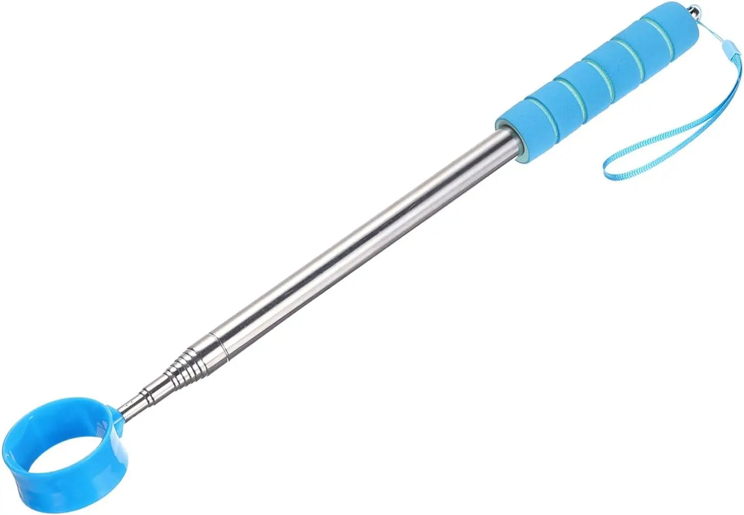 Telescopic Golf Ball Retriever Extendable Aluminum Shaft Lightweight Grabber Lanyard Pond Lake Water Hazard Golf Accessories Oasis Select Blue