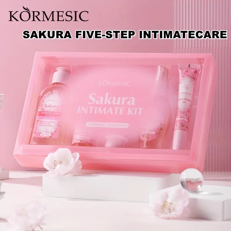 Sakura Women's Intimate Care 5-Piece Set – Cleanse & Refresh Intimate Care Set Oasis Select