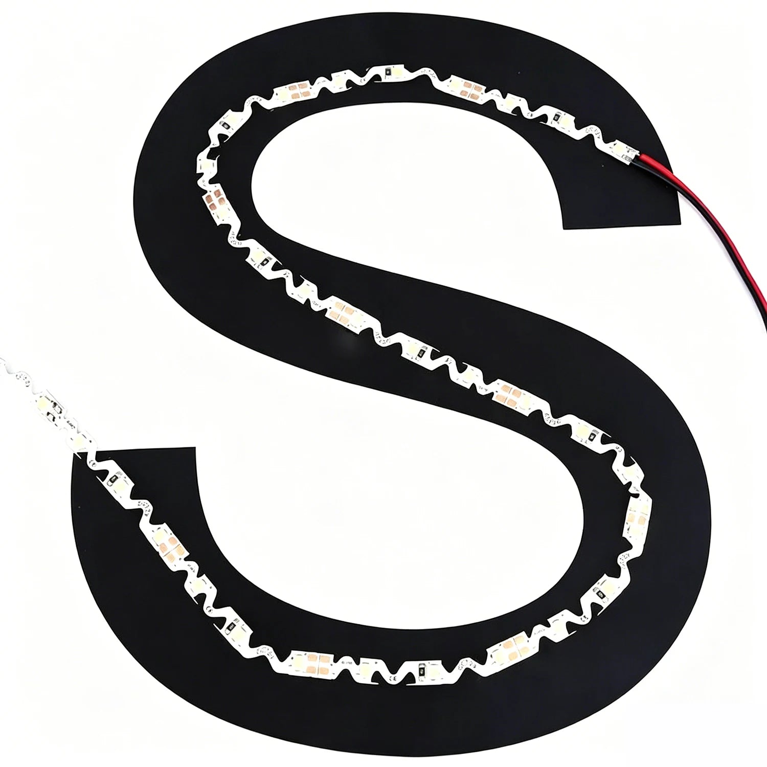 LED 12V 2835 S Shaped LED Light Strip 60LEDs/m 120LEDs/m 5m S Type LED Strip Flexible and Bendable For Light Boxes Signboards Oasis Select