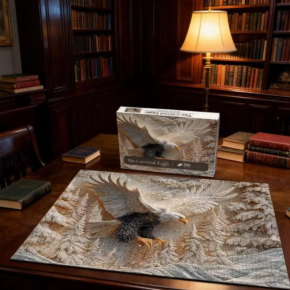 3D Majestic Eagle Jigsaw Puzzle Personalized Picture Puzzle DIY Wall Art Decor For Living Room Bedroom Handmade Gifts Oasis Select