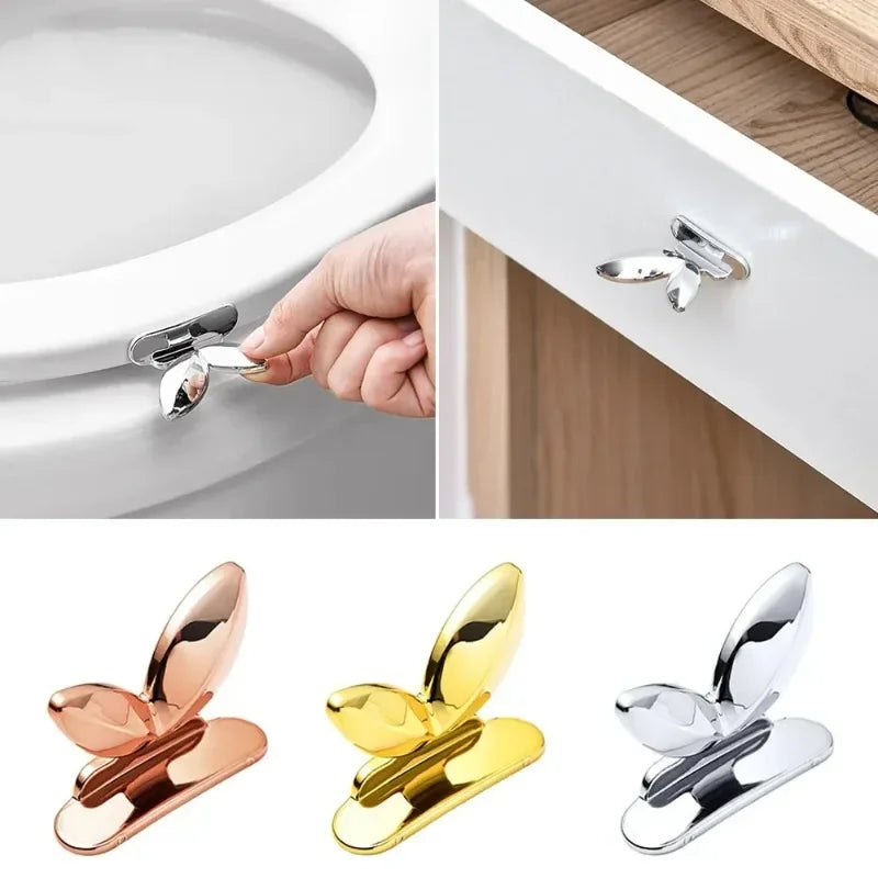 Toilet Lid Lifting Device Lid Lifter Toilet Seat Lifter Toilet Lid Handle Bathroom Supplies 2PCS ABS Multifunctional Practical Oasis Select