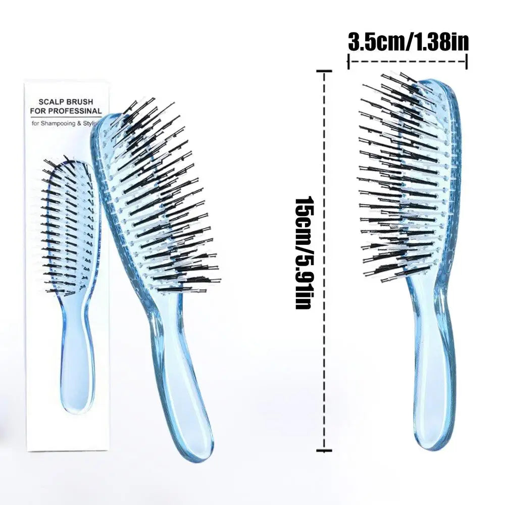 1pcs Head Massager Scalp Brush Hair Massager Shampoo Brush Wet Plastic Detangling Brush Hair Cleaning Comb 3 Colors Oasis Select Blue CN