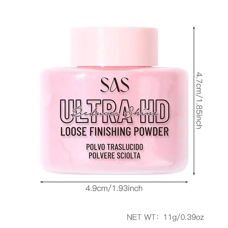 USHAS Matte Loose Setting Powder – Oil-Free, Pore-Blurring