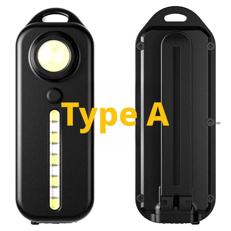 SHINEKNOT USB COB Key Light – 360° Portable Clip Bike & Work Light