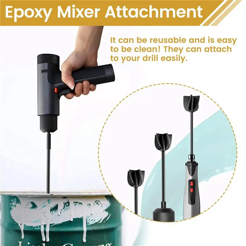 LIKE WISH Resin Mixer Paddles, Epoxy Mixer Attachment For Drill, Reusable Paint Stirrer Drill Attachment Oasis Select