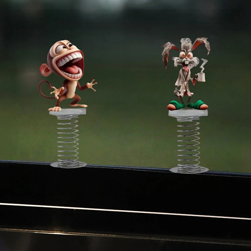 2D Acrylic Car Accessory: 1/2/3Pcs Fun Monkey Bobblehead Pendant Oasis Select
