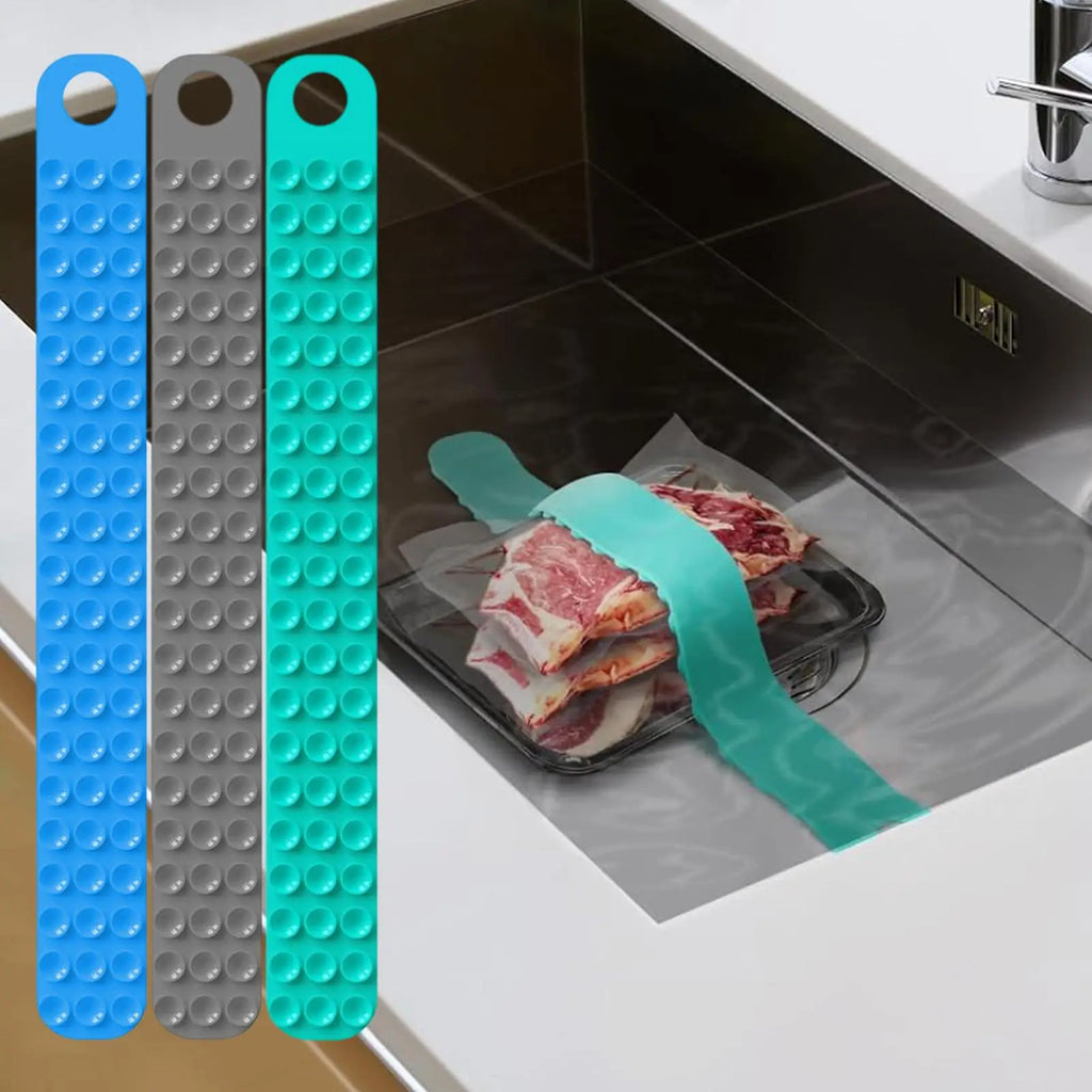 Silicone Sink Thawing Belt with Suction Cups 1PC Defrosting Stripes Rapid Thaw Defrosting Belt Multifunctional Quick Thaw Belt Oasis Select