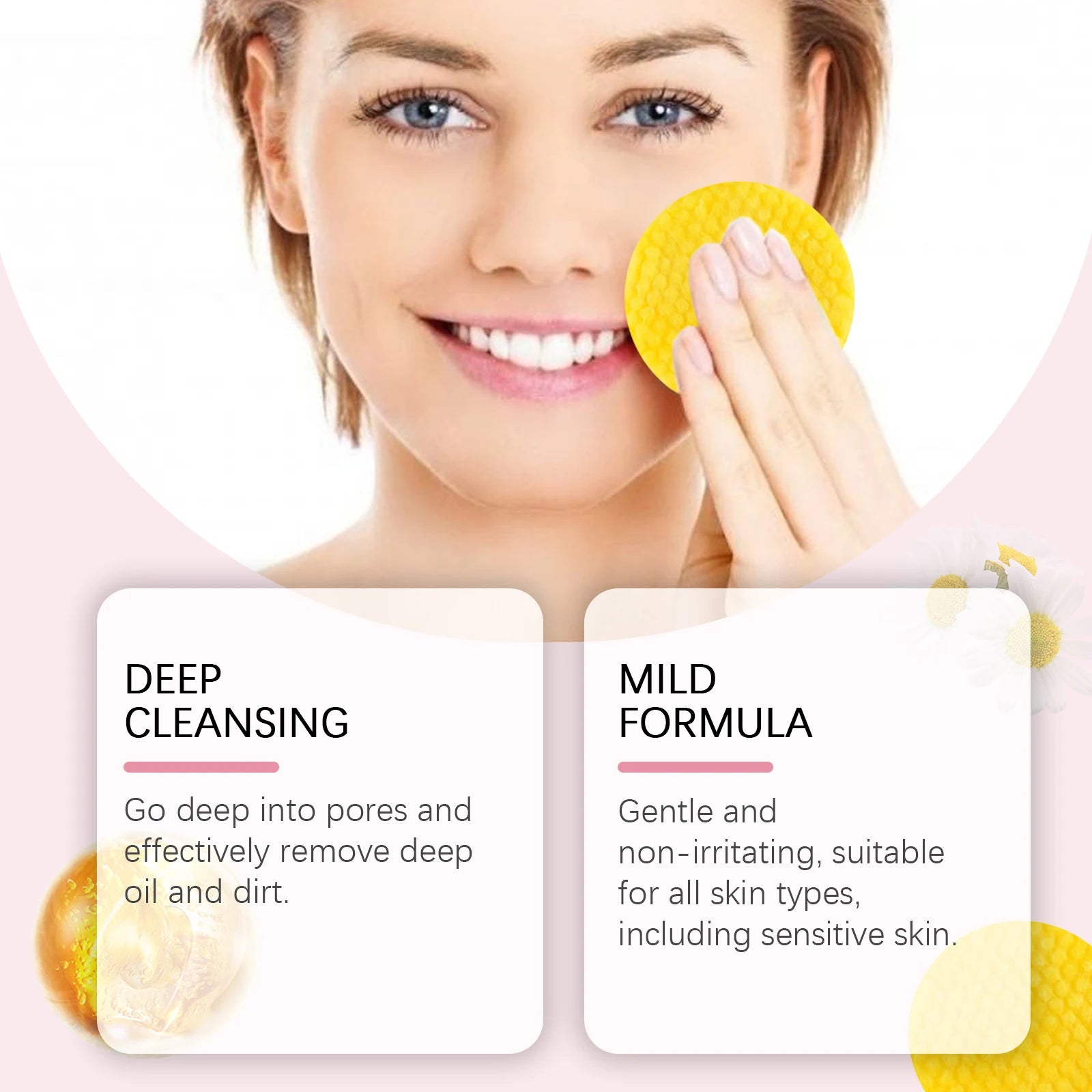 40pcs Turmeric Kojic Acid Facial Cleansing Pads Exfoliating Cleaning Remover Pores Dirt Moisturizing Daily Face Clean Skin Care Oasis Select