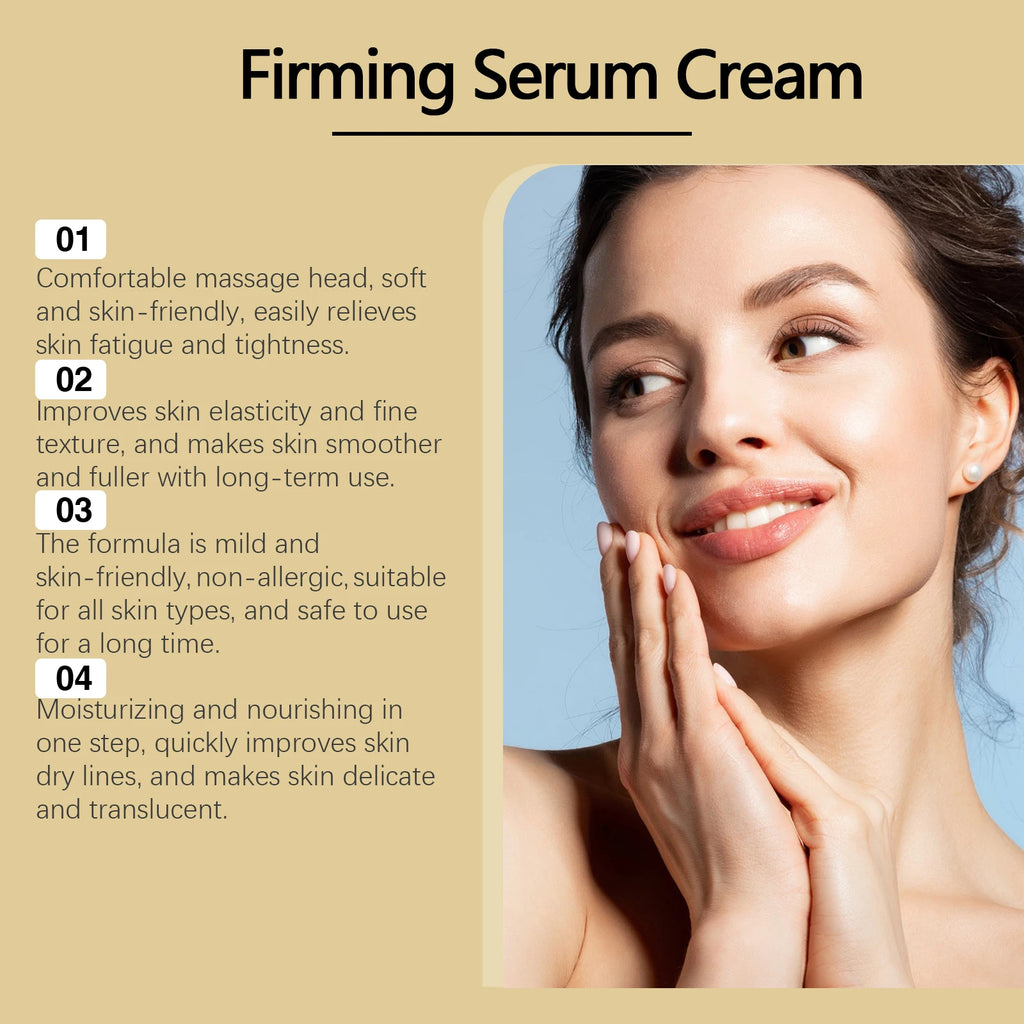 Neck Firming Roller Cream Deeply Moisturizing Lifting Brighten Skin Fades Fine Lines Reduce Double Chin Massage Firm Neck Cream Oasis Select