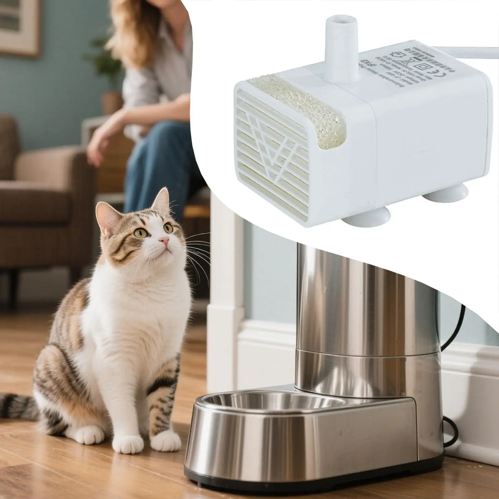 Pet Water Fountain Pump Cat Fountain Replacement Pump Quiet Feeding Supplies for Drinking Dispenser Travel Indoor Home Apartment Oasis Select