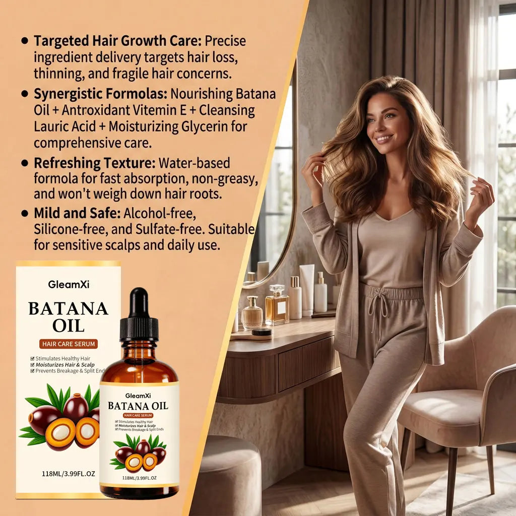 Gleamxi Batana Hair Growth Oil – Repair, Nourish & Reduce Loss Hair Growth Oil Oasis Select