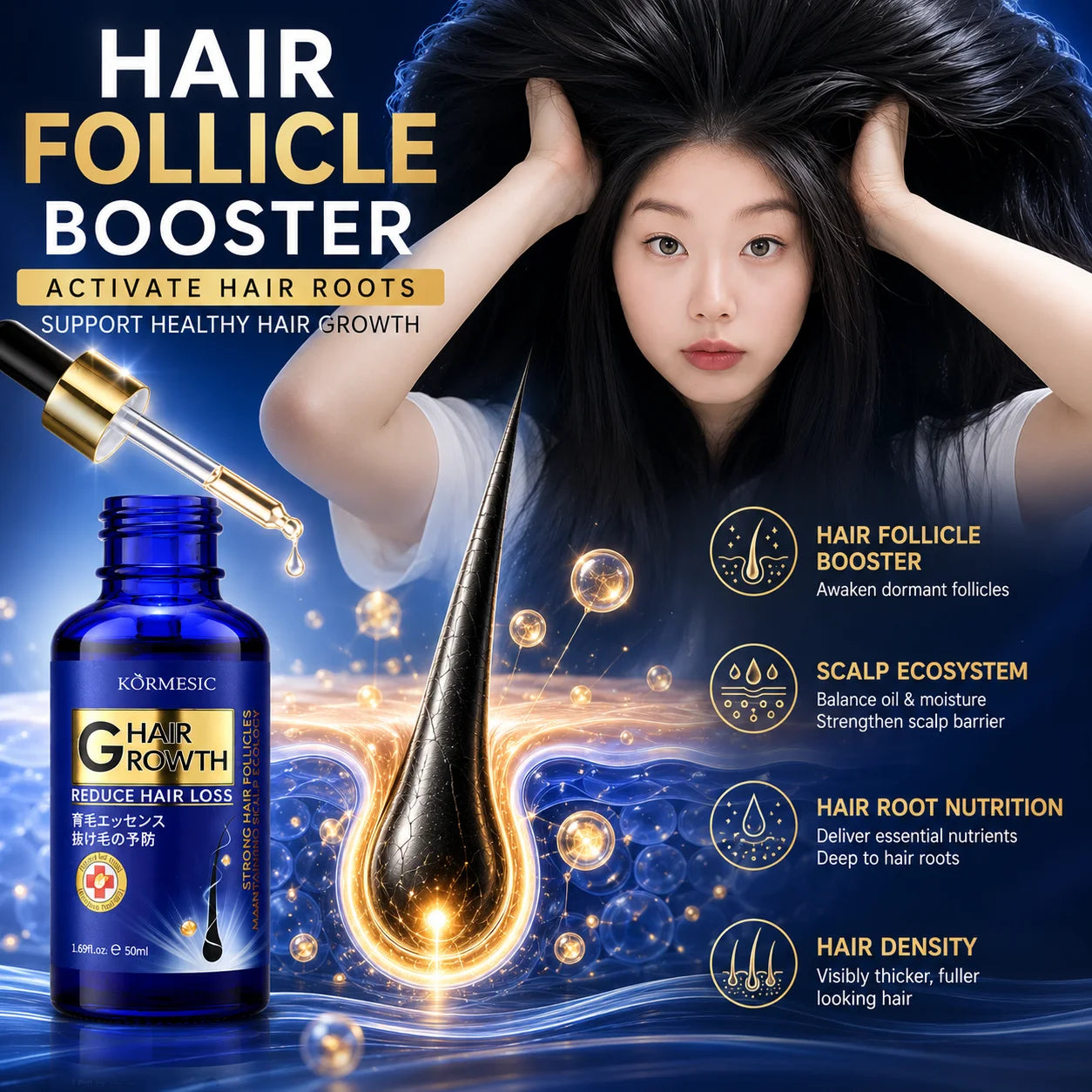 KORMESIC Hair Growth Serum – Scalp & Follicle Booster 50ml