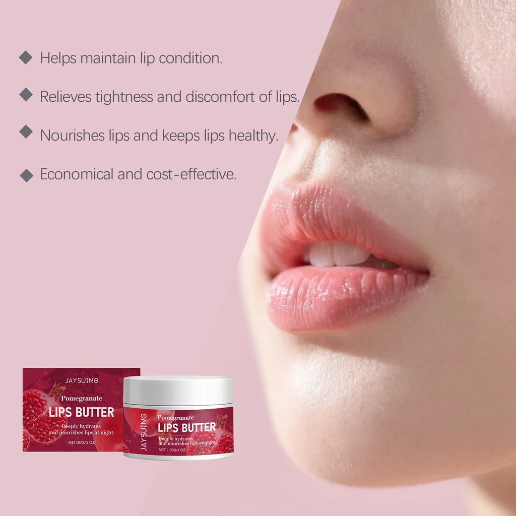 Lip Mask Overnight Moisturizing Lips Butter Balm with Hyaluronic Acid Smooth Lips Lines Anti-Cracking Exfoliating Dry Lips Care Oasis Select