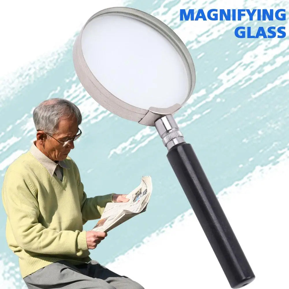 10X Handheld Magnifying Glass – Clear Lens & Non-Slip Handle