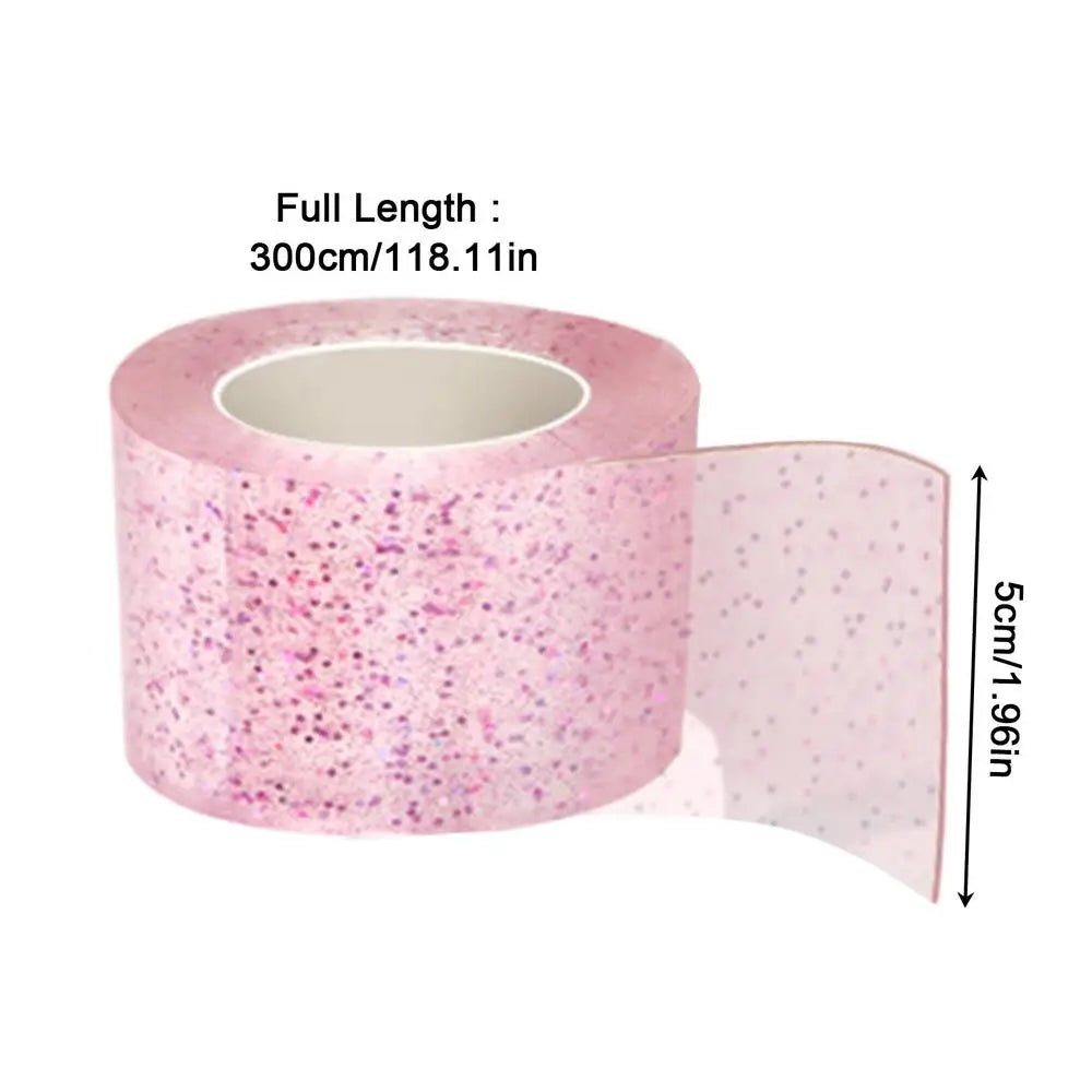 Adhesive Blowable Bubble Tapes Diy Craft Making Pinch Bubbles Colorful Glitter Double-Sided High Sticky Nano Bubble Tape Oasis Select Pinks
