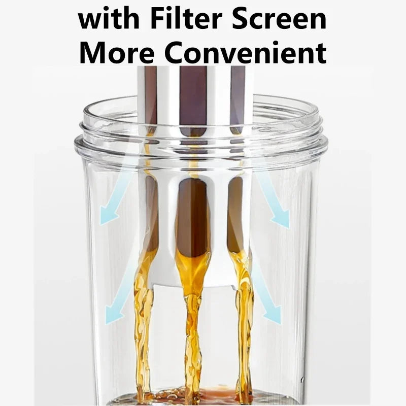 1L Manual Cold Brew Coffee Maker with Handle High-capacity Water Bottle Summer Portable Juices Tea Fruit Coffeeware Pot Oasis Select