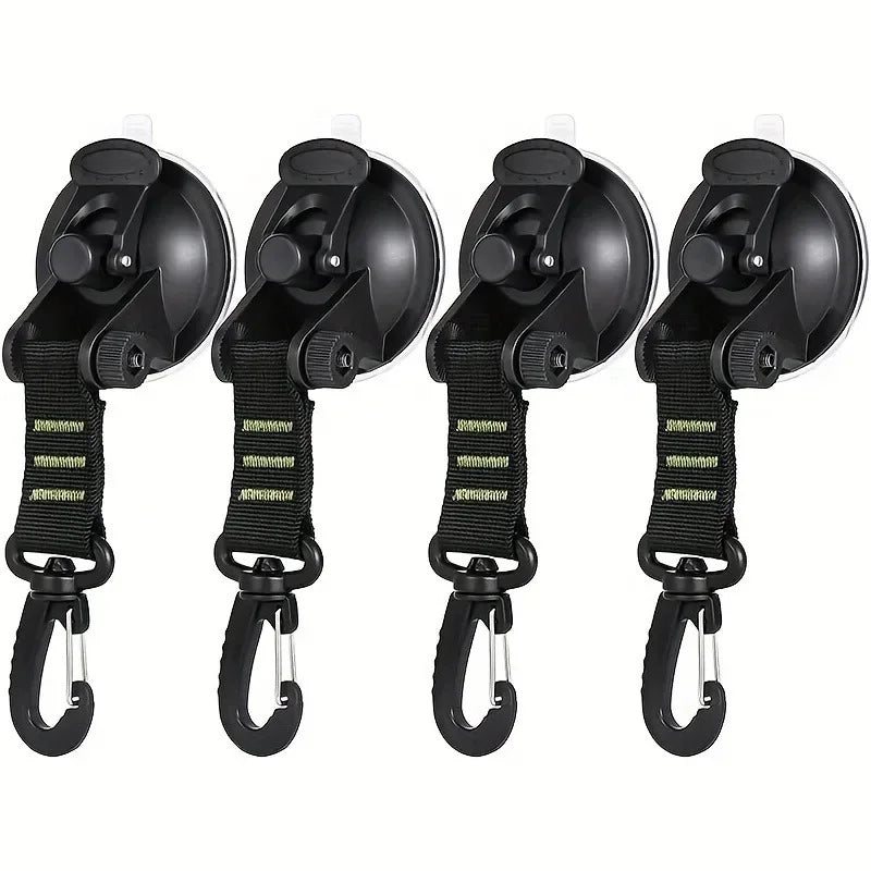 Outdoor Camping Car Tent Suction Cup Buckle Portable Suction Cup Hook Tent Hook Sun Protection Rain Cover Car Window Suction Cup Oasis Select 4pcs-green