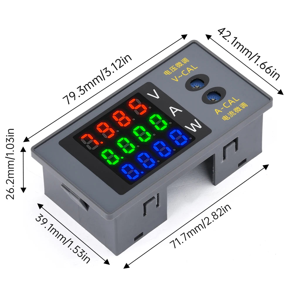 Digital Voltmeter Ammeter Wattmeter Voltage Current Energy Meter DC 0~100V 10A 1000W High Precision Power Meter Oasis Select