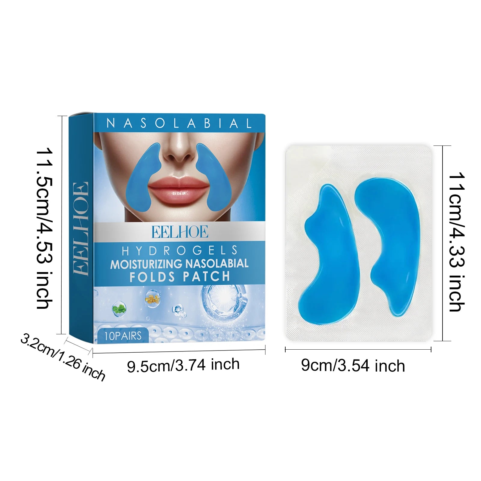 Moisturizing Nasolabial Folds Patch Lifting Firming Fade Fine Lines Facial Skin Moisturizing Hydrating Smile Lines Gel Patches Oasis Select
