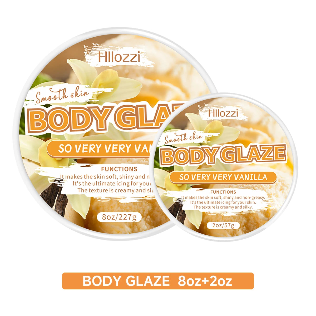 8oz 2oz Body Glaze Vanilla Moisturizes, Protects, and Repairs Skin Brighten skin Boost radiance Oasis Select 8oz Body Glaze