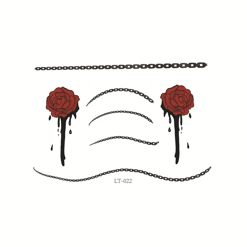 Halloween Transfer Tattoos Face Decoration Party Funny Stickers Suitable For Temporary Makeup Embellishment Party Dress Up Oasis Select 22