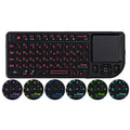 AyeBeau RGB Mini Wireless Keyboard Touchpad | French Spanish Russian