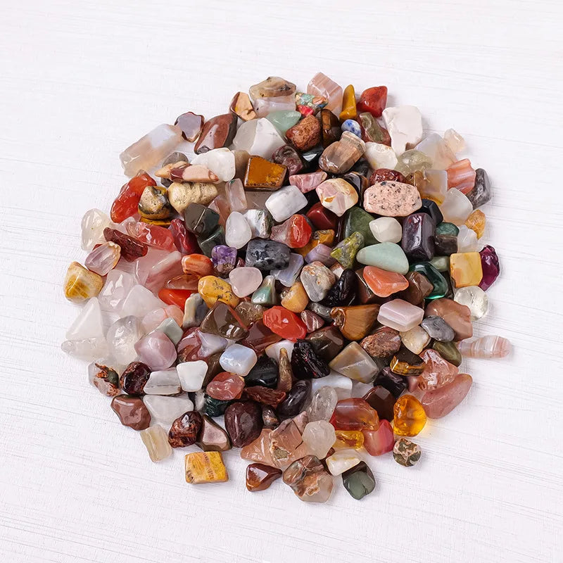 50/100g Natural Stone Crystal Chips Stone 3-12mm Irregular Gemstones Healing Crystal Loose Rocks Bead for Crafts, Vases Filler Oasis Select 9-12mm 100g