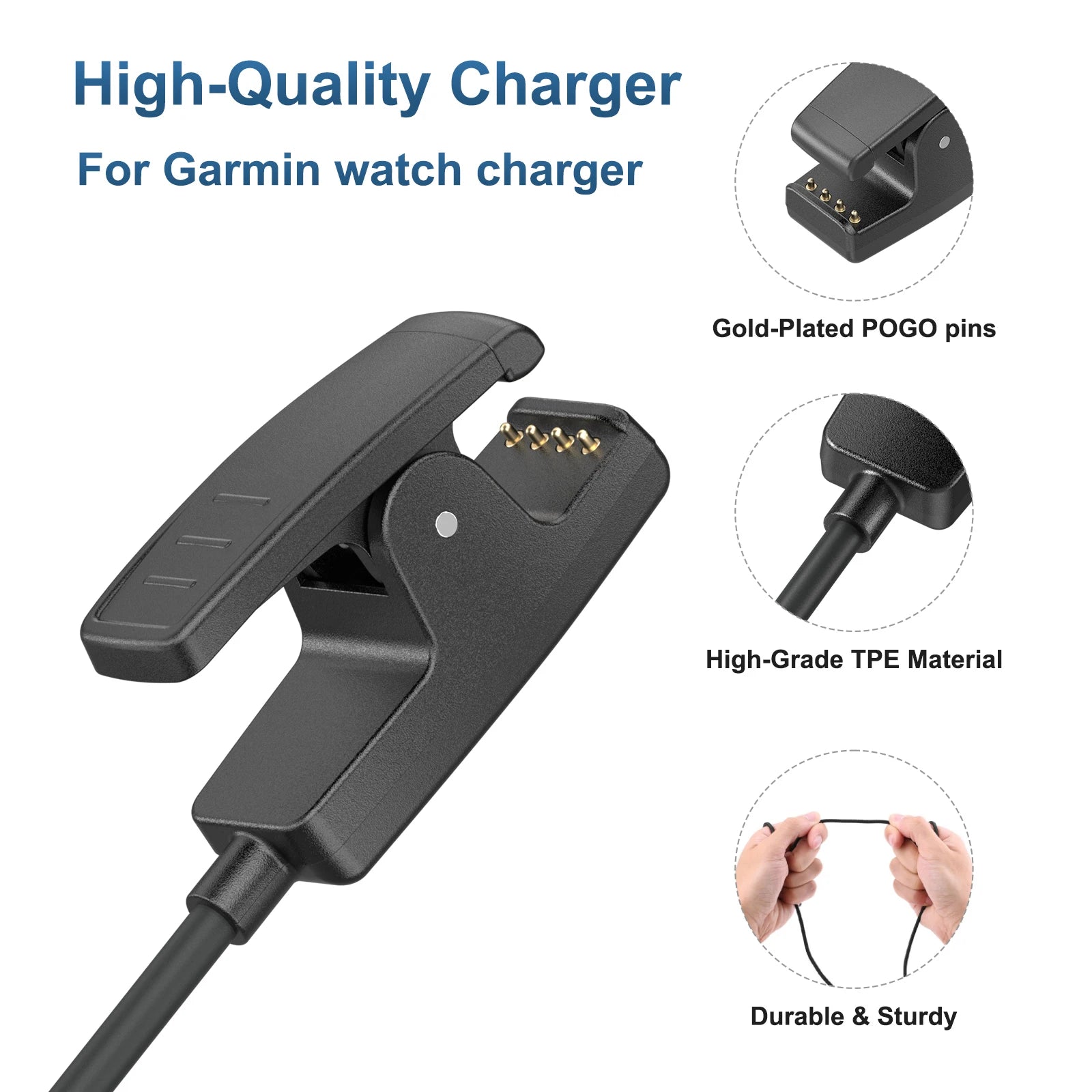 USB Charging Cable for Garmin Forerunner 35 235 645 Approach Smartwatch Charging Cable Oasis Select