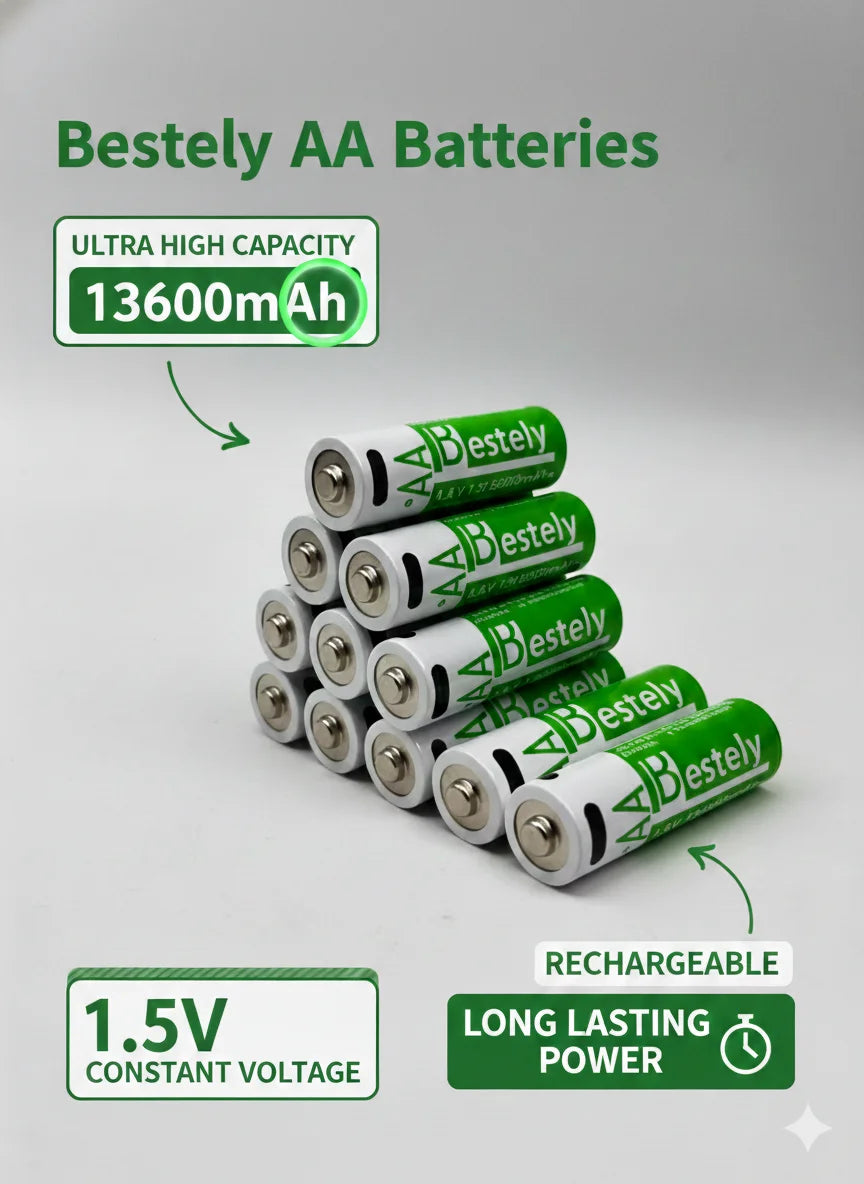 Hot selling AA 1.5V Constant Voltage, High Capacity ,Long Cycle USB-C Rechargeable BAT for Camera/Controller/Toys/Device Oasis Select