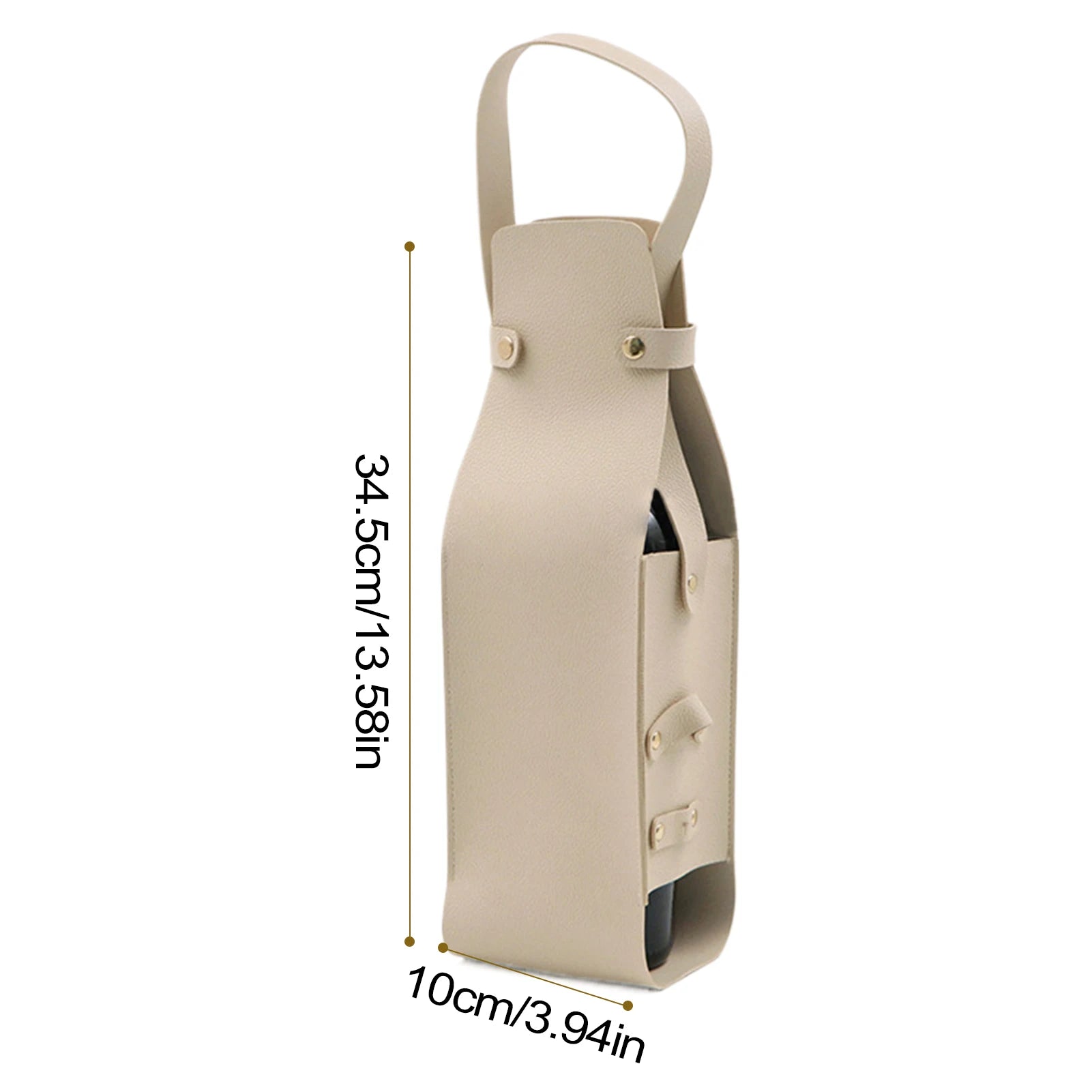 Wine Tote PU Leather Wine Holder Carrying Case Wine Carrier with Handle Liquor Bottle Carrier Carry-On Pouch Travel Wine Bag Oasis Select WHITE