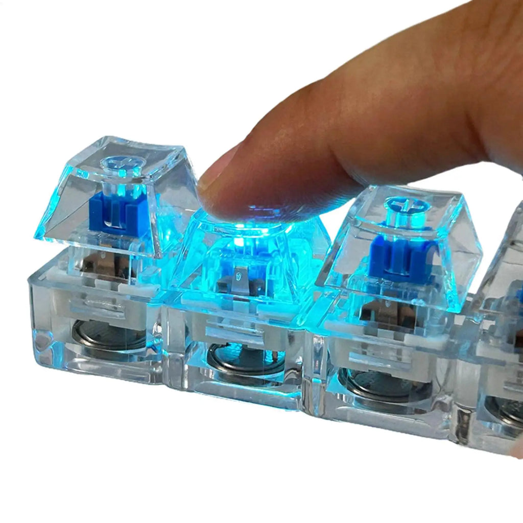 4Keys LED Keyboard Key Chain Fidget Toy for Adults Fidget Clicker Keychains Stress Relief Gadget Interesting Pendant Keychain Oasis Select