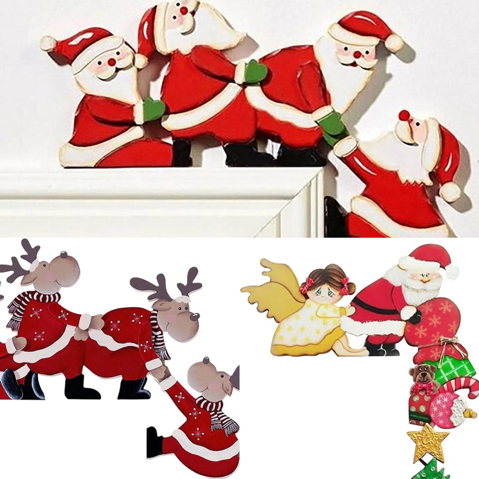 Door Decor Christmas Ornaments Decorations Christmas Door Decor DIY Christmas Deer Hanging Ornament Xmas Door Corner Ornament Oasis Select