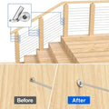 LIKE WISH 40 Pack Angle Beveled Protector Sleeves, Wood Post Protector Stair Cable Railing Oasis Select Silver 1830 Degree