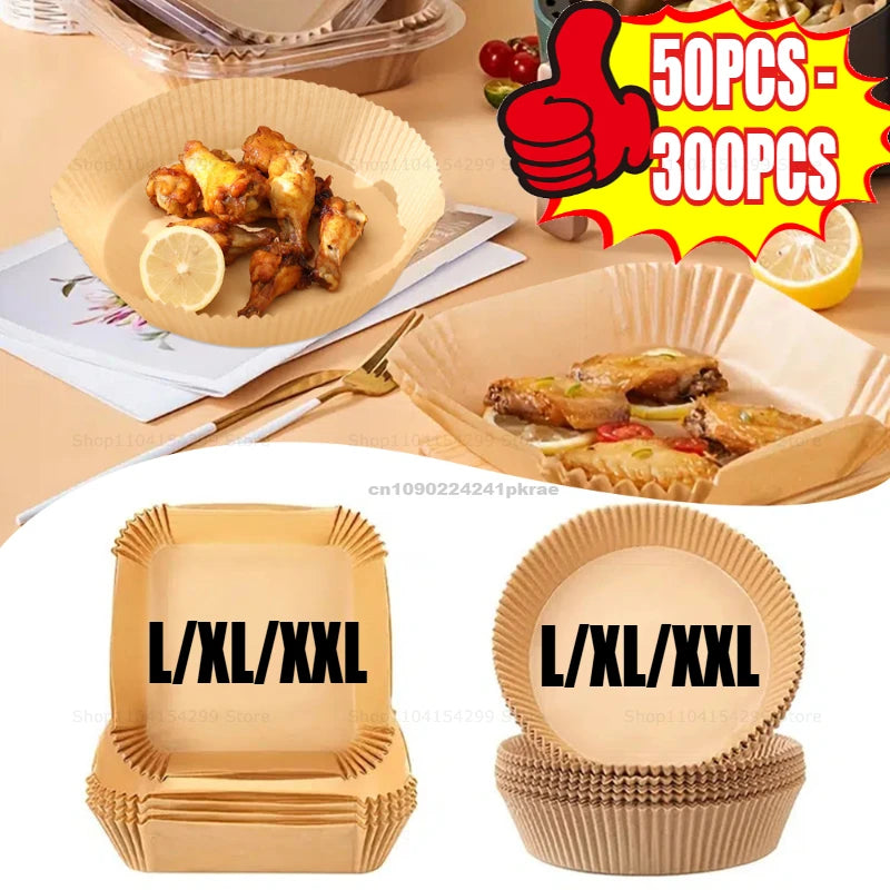 Paper for Airfrier Anti Fat Hot Air Fryer Silicone Oil Paper Air Fryer Liner Non-fat Paper Oven Accessories Nonstick Parchment Oasis Select