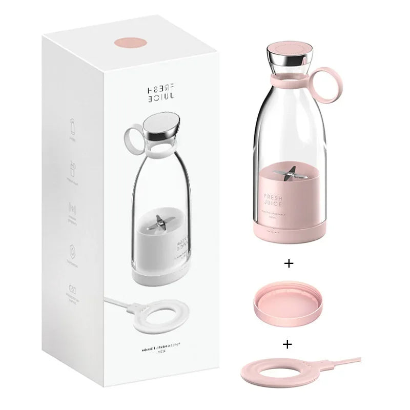 GUOHE Portable Rechargeable Blender Cup 350ml | 4-Blade Juicer