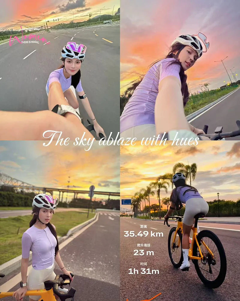 X-TIGER Women Cycling Jersey High Quality Breathable Bicycle Race Tops Short Sleeve 4 Colour Fashionable MTB Road Bike Jersey Oasis Select