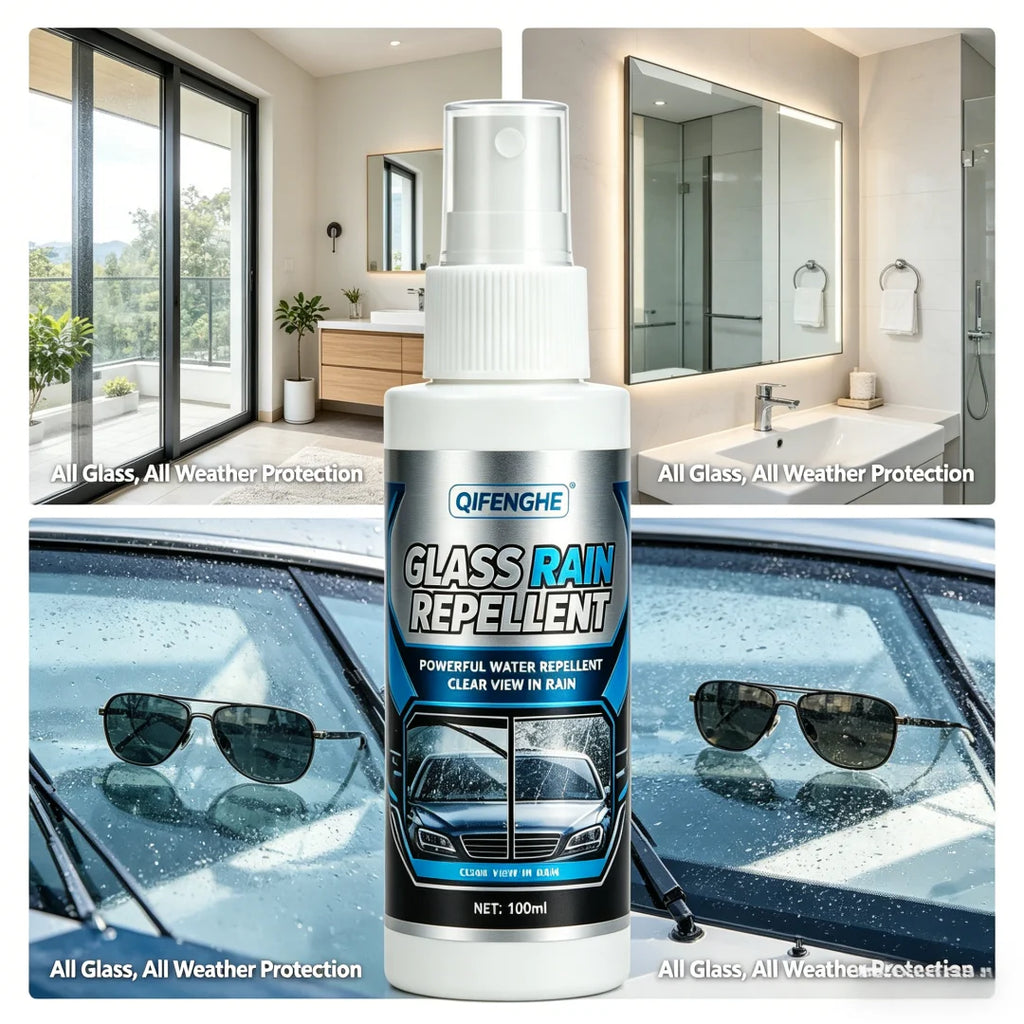 Glass Rain Repellent, Powerful Water Repellent Spray for Car Windshield, Clear View in Rain for Auto Windows & Side Mirrors Oasis Select